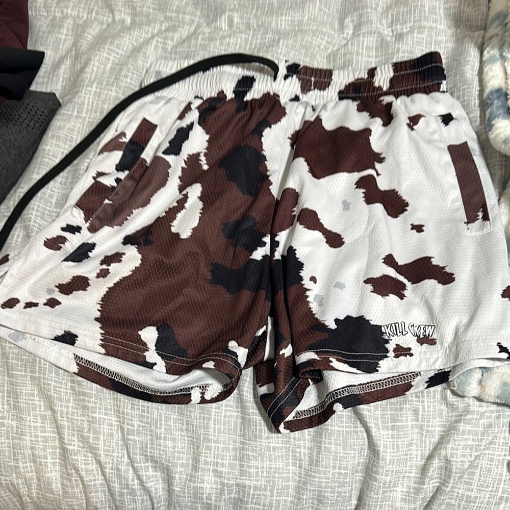 Kill Crew Brown and White Shorts